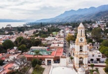 A view of the Magical Town of Ajijic on the shore of Lake Chapala