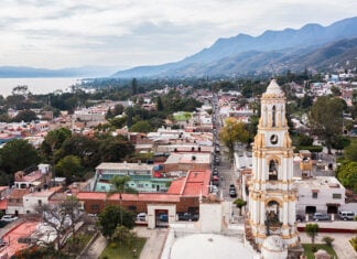 A view of the Magical Town of Ajijic on the shore of Lake Chapala