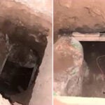 Police photos of two fuel theft tunnels in Pachuca