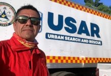 Julio Saldaña, of Guadalajara's elite Urban Search and Rescue team