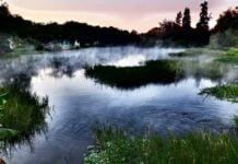 Balneario el Rincón, a spring of the Teuchitlán River in the shadow of the Tequila Volcano