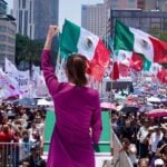 On Sunday, President Claudia Sheinbaum led a rally at the Monument to the Revolution in honor of the second anniversary of her election in 2024.