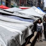 The CNTE’s current encampment along 20 de Noviembre Street