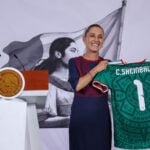 Also on Monday, President Sheinbaum showed off a fresh new jersey after presenting an initiative to create soccer schools for boys and girls in collaboration with the Mexican Soccer Federation.