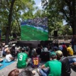 Soccer fans enjoy Germany vs. Curaçao from Mexico City's Chapultepec Park on Sunday.