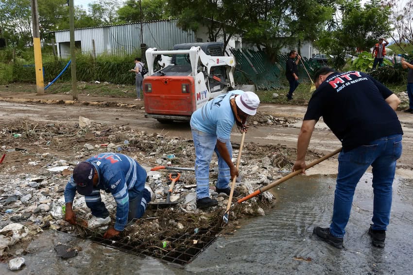 As a storm system forms in the Gulf, rain pummels Mexico’s north and east