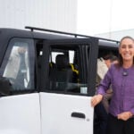 Sheinbaum gave the Olinia 1 a test drive at its presentation on Sunday.