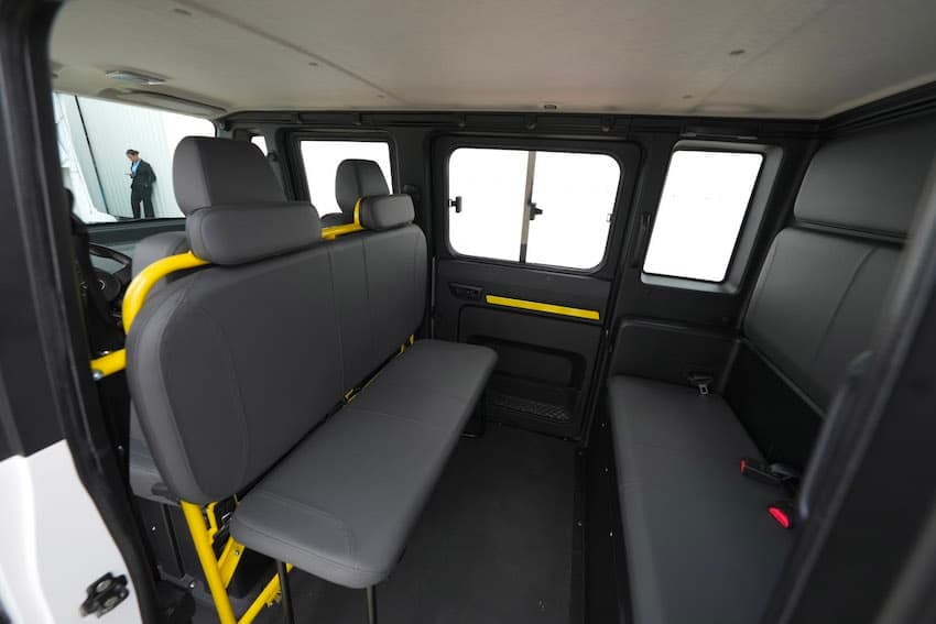 Olinia 1 can comfortably seat six passengers and was designed to handle intensive workdays of up to 12 continuous hours.
