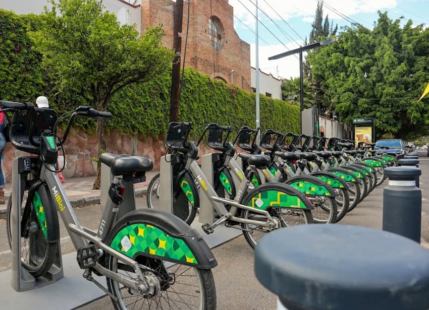 MiBici e-bike station in Guadalajara