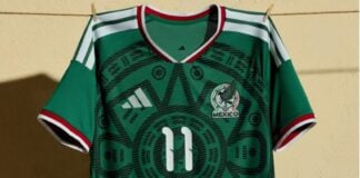 Authentic Mexico team jersey produced by Adidas