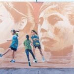 soccer-themed mural in La Paz, Baja California Sur