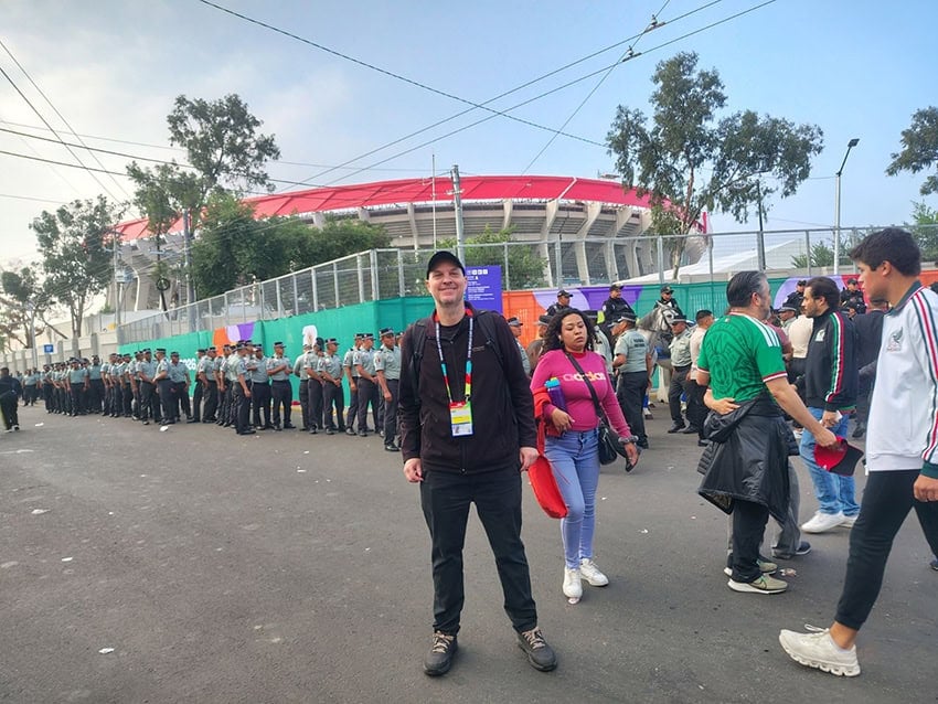 MND Chief Writer Peter Davies at Mexico City Stadium.