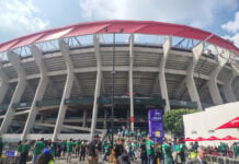 Mexico City Stadium, aka Estadio Azteca, the morning of the 2026 FIFA World Cup opener