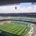 The view of Mexico City Stadium, filled with 2026 FIFA World Cup spectators, before the kick-off match against South Africa