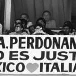 A sign at the 1990 World Cup in Italy protesting the exclusion of Mexico