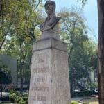 Ernesto Pugibet sculpture in Plaza de San Juan, Mexico City