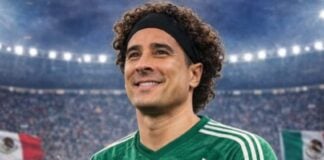 Guillermo Ochoa, legendary Mexican goalkeeper, in front of adoring fans