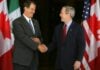 Mexican president Vicente Fox with U.S. president George W. Bush
