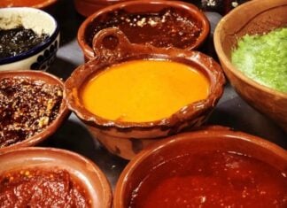 Spicy salsas in Mexico