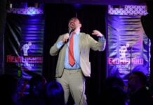 Comedian performing in Woko Comedy Club in Mexico City's Condesa neighborhood