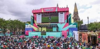Thousands of fans turn out to watch World Cup games during Guadalajara's Fan Festival