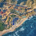 A drone shot of Baja California Sura and Los Cabos