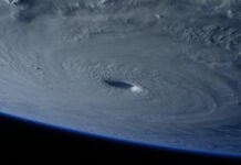 The eye of a hurricane