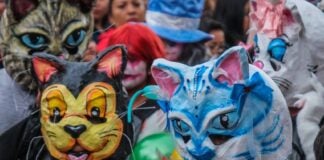 Locos Parade in San Miguel de Allende on June 14, with colorful costumes