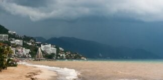 Puerto Vallarta as a storm approaches