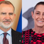 Diptych of Sheinbaum and King Felipe VI of Spain