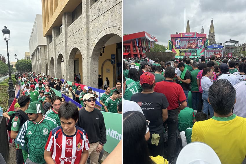 Lines and fans at Guadalajara's World Cup Fan festival