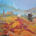 Painting of a Jesuit missionary at the natural history museum in Cabo San Lucas.