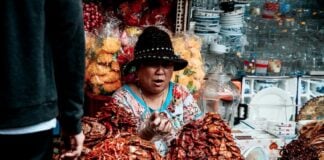 Candy vendor in Mexico