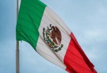Mex flag pointed down
