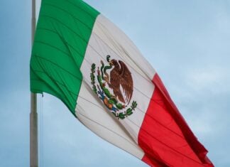 Mex flag pointed down