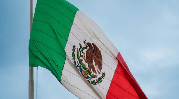 Mex flag pointed down