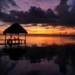 Bacalar Lagoon at sunset