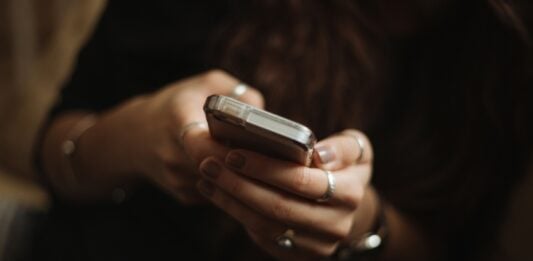 Person on their cell phone