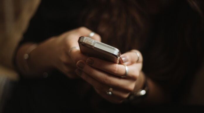 Person on their cell phone