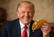 Donald Trump eating a taco