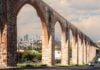 An Ancient aqueduct Queretaro, Mexico. 2023