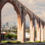 An Ancient aqueduct Queretaro, Mexico. 2023