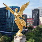 The Angel of Independence monument, high above Paseo de la Reforma in Mexico City.