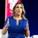 Panel featuring Sara Carter hosted by Julio Rosas during CPAC Conference at Gaylord National Resort Convention Center in Washington DC on February 22, 2024