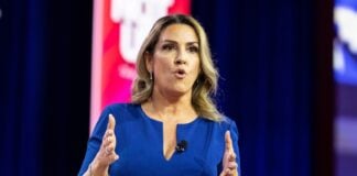Panel featuring Sara Carter hosted by Julio Rosas during CPAC Conference at Gaylord National Resort Convention Center in Washington DC on February 22, 2024
