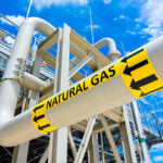 A natural gas pipeline (fracking concept)