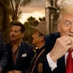 Trump AI birthday video of him eating tacos with Sheinbaum