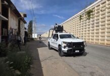 a National Guard truck in Zacatecas