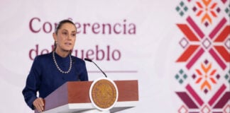 President Sheinbaum at her July 9 press conference