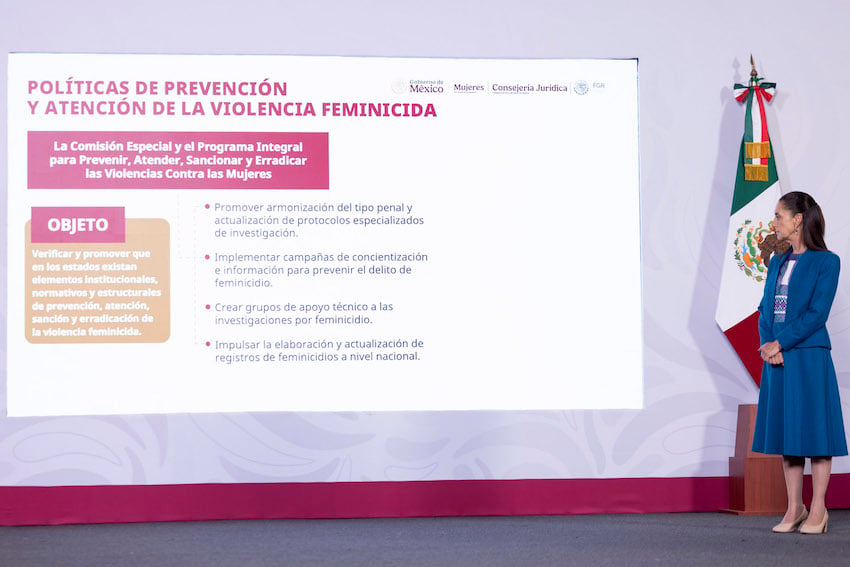 Sheinbaum presents anti-femicide bill expanding prosecution and punishment of the crime: Wednesday’s mañanera recapped